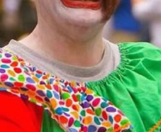 Scary Clown Hams It Up